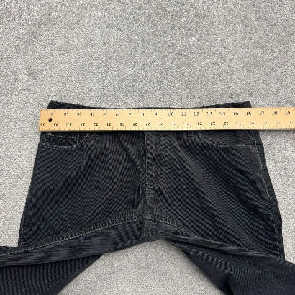 J.Crew Favorite Fit Corduroy Pants Womens 8 Short Charcoal Gray Mid Rise Stretch